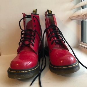 Red Dr Martens - barely worn (1-3 times)